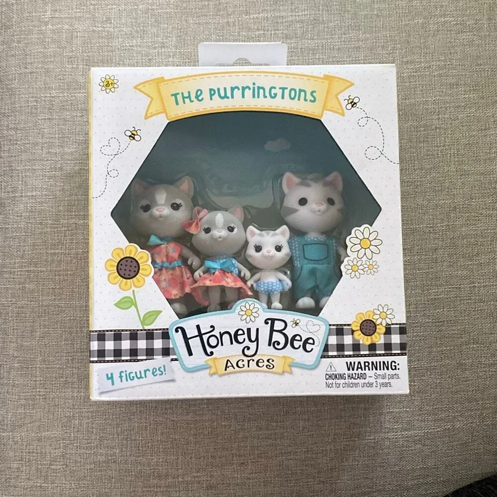 Honey Bee Acres - The Purringtons - Cat Family - Fritz/Ella/Zoe/Baby Rose Sealed